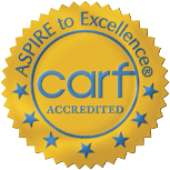 CARF Accredited gold seal logo