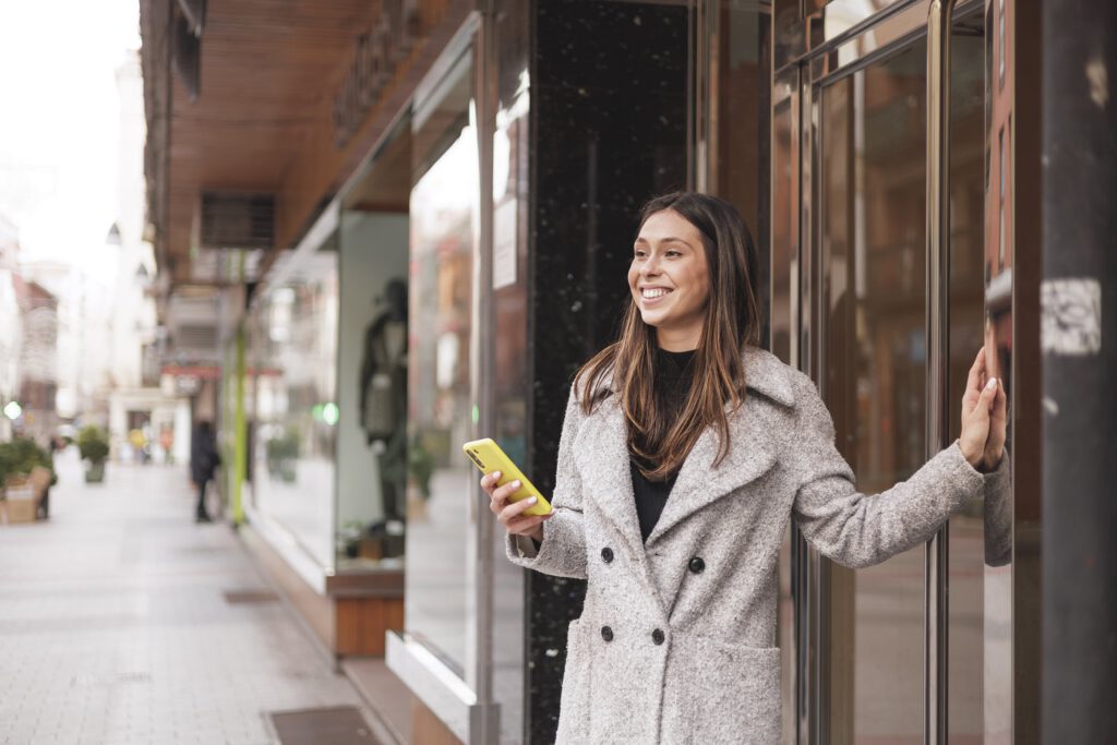 Confident young woman stepping out with a positive outlook during her recovery journey